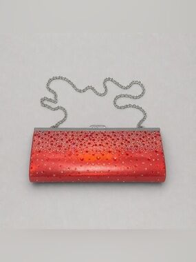 I.N.C.  Crystal-Embellished Evening Clutch with Chain Strap
